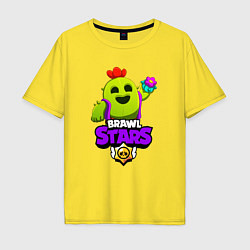 Футболка оверсайз мужская BRAWL STARS SPIKE, цвет: желтый