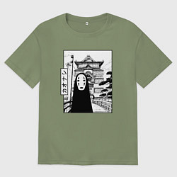 Футболка оверсайз мужская No-Face Spirited Away Ghibli, цвет: авокадо