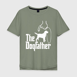 Футболка оверсайз мужская The Dogfather - пародия, цвет: авокадо