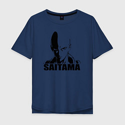 Футболка оверсайз мужская Saitama, цвет: тёмно-синий