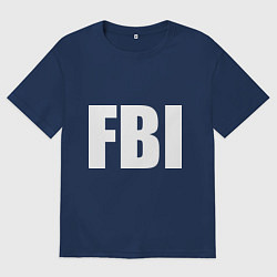 Футболка оверсайз мужская FBI, цвет: тёмно-синий