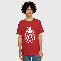 Футболка оверсайз мужская Volkswagen Girl Z, цвет: красный — фото 2