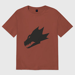 Футболка оверсайз мужская Саламандры (Salamanders), цвет: кирпичный