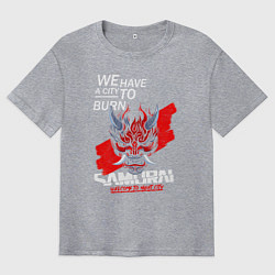 Футболка оверсайз мужская WELCOME TO NIGHT CITY, цвет: меланж