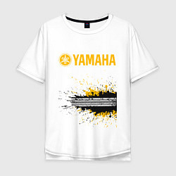 Футболка оверсайз мужская YAMAHA Z, цвет: белый