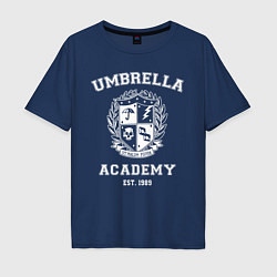Футболка оверсайз мужская Академия Амбрелла, цвет: тёмно-синий
