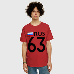 Футболка оверсайз мужская RUS 63, цвет: красный — фото 2
