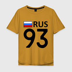 Футболка оверсайз мужская RUS 93, цвет: горчичный