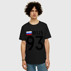 Футболка оверсайз мужская RUS 93, цвет: черный — фото 2