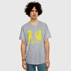Футболка оверсайз мужская VANSAMA OFFICIAL Yellow, цвет: меланж — фото 2