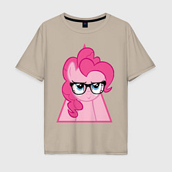 Футболка оверсайз мужская Pinky Pie hipster, цвет: миндальный