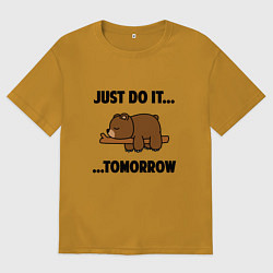 Футболка оверсайз мужская Мишка, цвет: горчичный