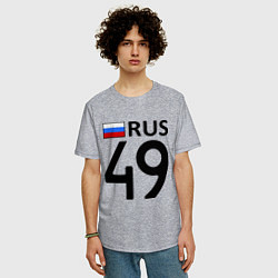 Футболка оверсайз мужская RUS 49, цвет: меланж — фото 2