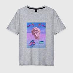 Футболка оверсайз мужская Vaporwave 15, цвет: меланж