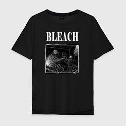 Футболка оверсайз мужская Nirvana рисунок для Альбома Bleach, цвет: черный