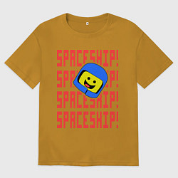 Футболка оверсайз мужская Spaceship, цвет: горчичный
