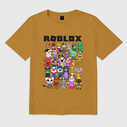 Футболка оверсайз мужская ROBLOX PIGGY, цвет: горчичный