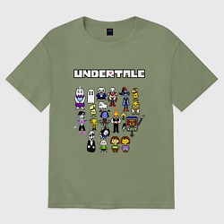 Футболка оверсайз мужская UNDERTALE, цвет: авокадо