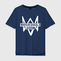 Футболка оверсайз мужская Watch Dogs: Legion, цвет: тёмно-синий