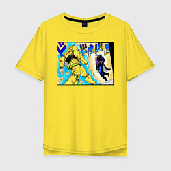 Футболка оверсайз мужская Дио идет на забив, цвет: желтый