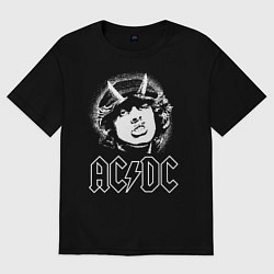 Футболка оверсайз мужская ACDC Angus, цвет: черный