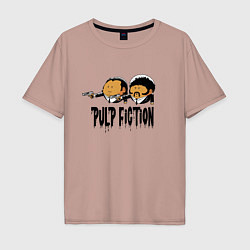 Футболка оверсайз мужская Pulp fiction, цвет: пыльно-розовый