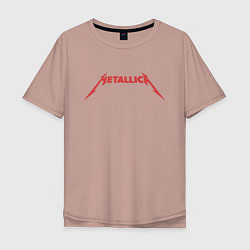 Футболка оверсайз мужская And Justice For All Metallica, цвет: пыльно-розовый