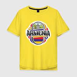Футболка оверсайз мужская Армения, цвет: желтый