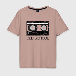 Футболка оверсайз мужская OLD SCHOOL, цвет: пыльно-розовый