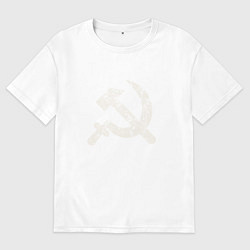 Футболка оверсайз мужская СССР, цвет: белый