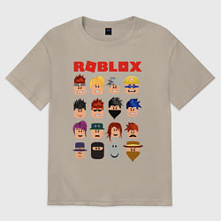 Футболка оверсайз мужская ROBLOX, цвет: миндальный