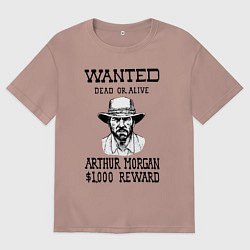 Футболка оверсайз мужская RED DEAD REDEMPTION, цвет: пыльно-розовый
