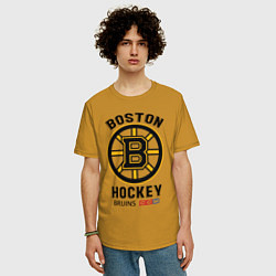 Футболка оверсайз мужская BOSTON BRUINS NHL, цвет: горчичный — фото 2