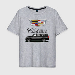 Футболка оверсайз мужская Cadillac, цвет: меланж