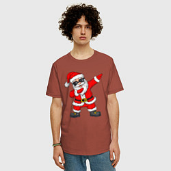 Футболка оверсайз мужская Dabing Santa, цвет: кирпичный — фото 2