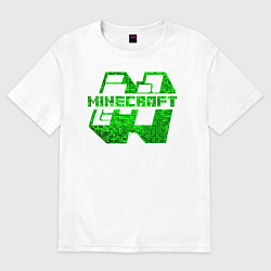 Футболка оверсайз мужская Minecraft, цвет: белый