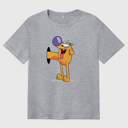 Футболка оверсайз мужская Котопес, цвет: меланж