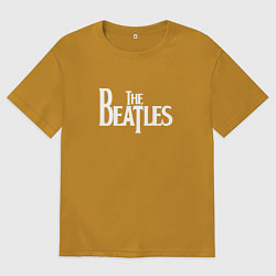 Футболка оверсайз мужская The Beatles, цвет: горчичный