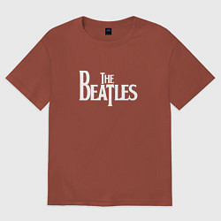 Футболка оверсайз мужская The Beatles, цвет: кирпичный