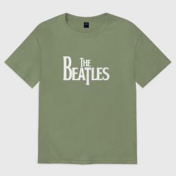 Футболка оверсайз мужская The Beatles, цвет: авокадо