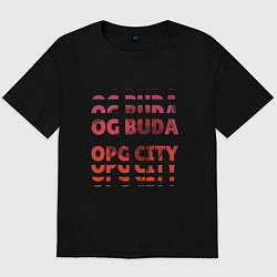 Футболка оверсайз мужская OG Buda OPG City Strobe Effect, цвет: черный