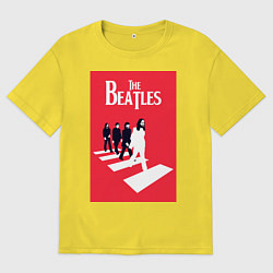 Футболка оверсайз мужская The Beatles, цвет: желтый