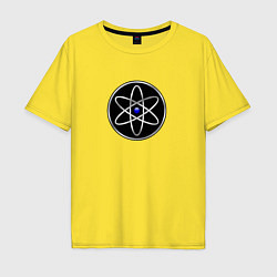 Футболка оверсайз мужская Атом наука, цвет: желтый
