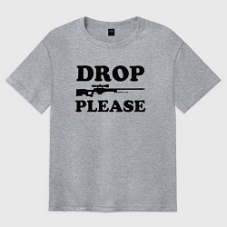 Футболка оверсайз мужская Drop Please, цвет: меланж