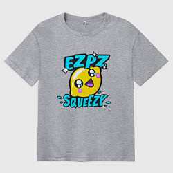 Футболка оверсайз мужская Easy Peasy Lemon Squeezy, цвет: меланж