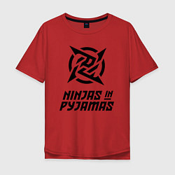 Футболка оверсайз мужская NiP Ninja in Pijamas 202122, цвет: красный