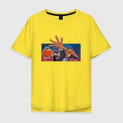 Футболка оверсайз мужская Моб Психо 100, цвет: желтый