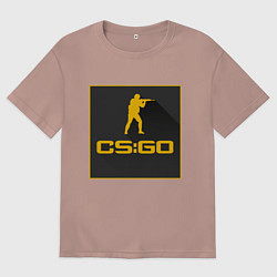 Футболка оверсайз мужская CS GO Z, цвет: пыльно-розовый