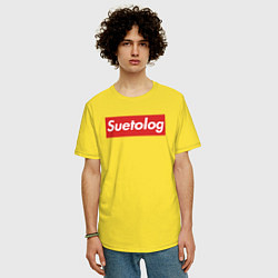 Футболка оверсайз мужская Suetolog, цвет: желтый — фото 2