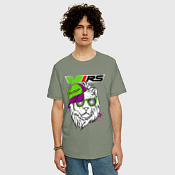 Футболка оверсайз мужская Skoda RS Шкода РС Z, цвет: авокадо — фото 2